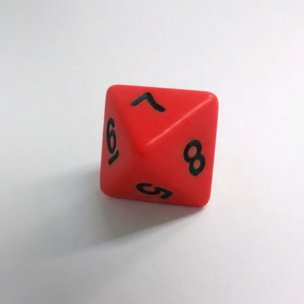Dado 8 Lados 16mm Vermelho