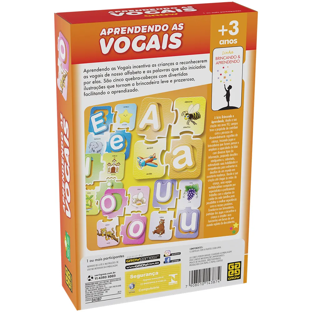 Jogo Aprendendo as Vogais