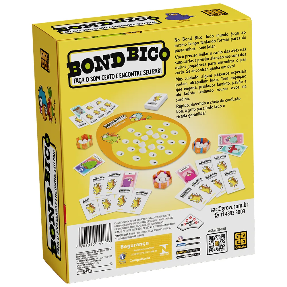 Jogo Bond Bico Grow