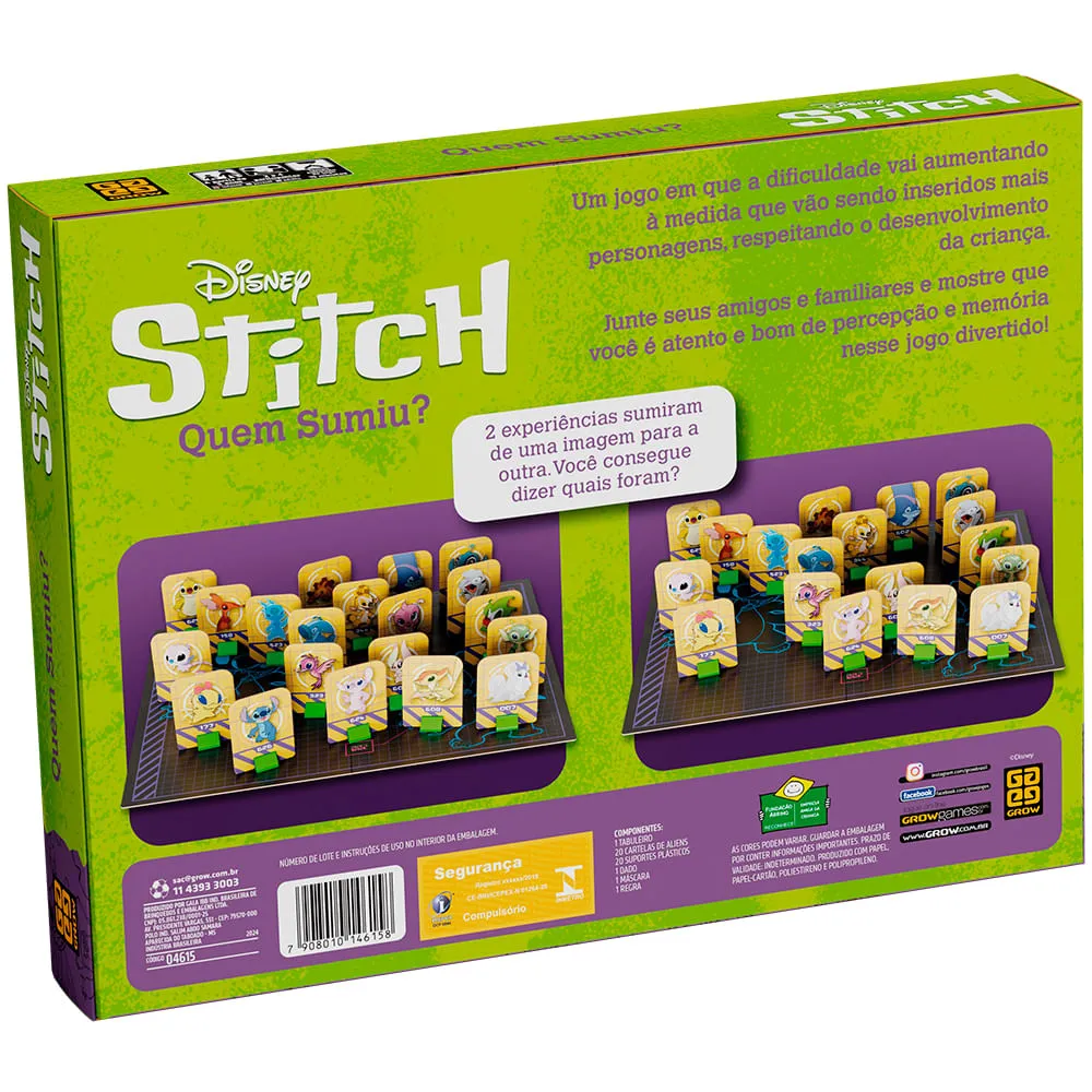 Jogo Quem Sumiu? Stitch