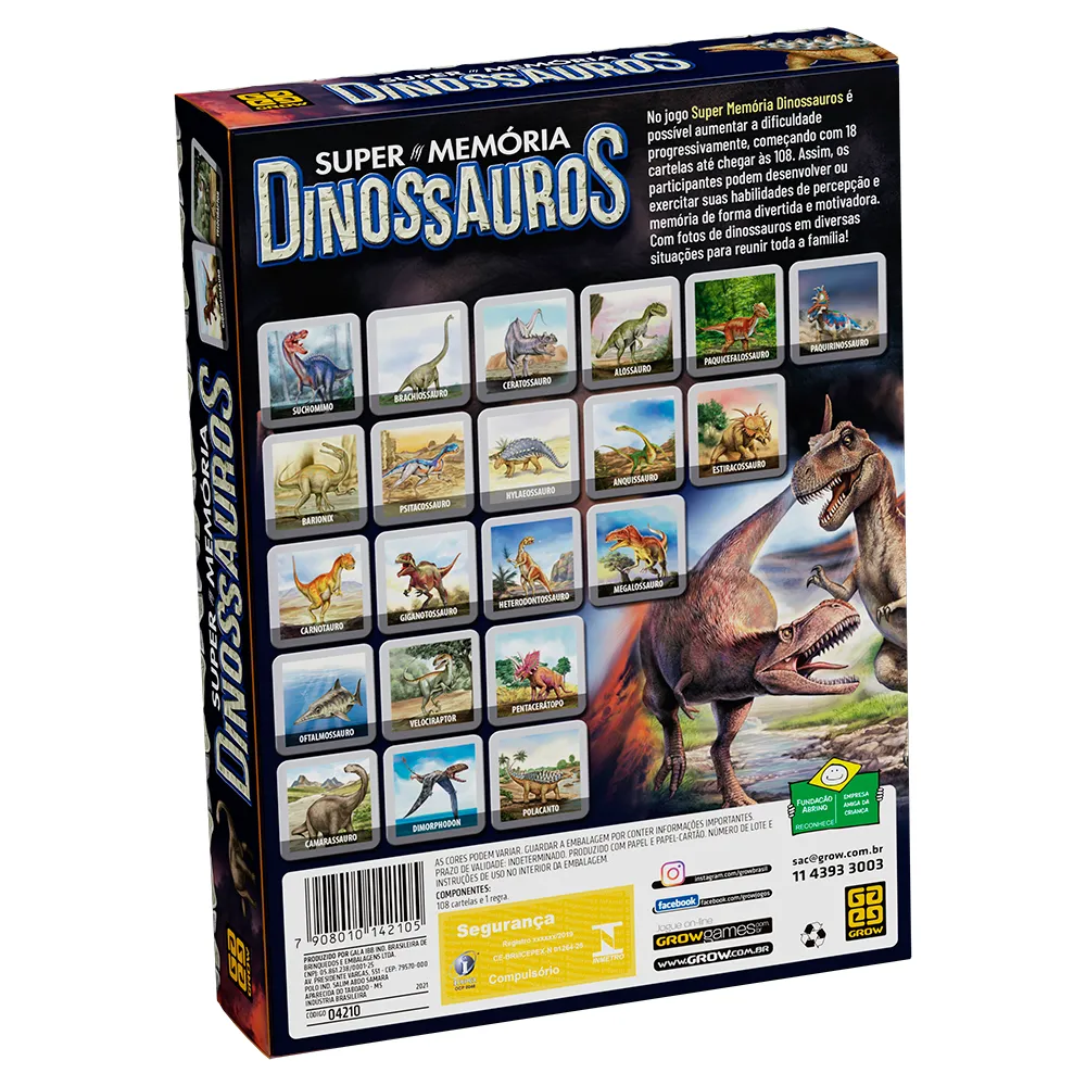 Jogo Supermemória Dinossauros
