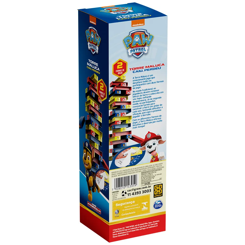 Jogo Torre Maluca - Patrulha Canina