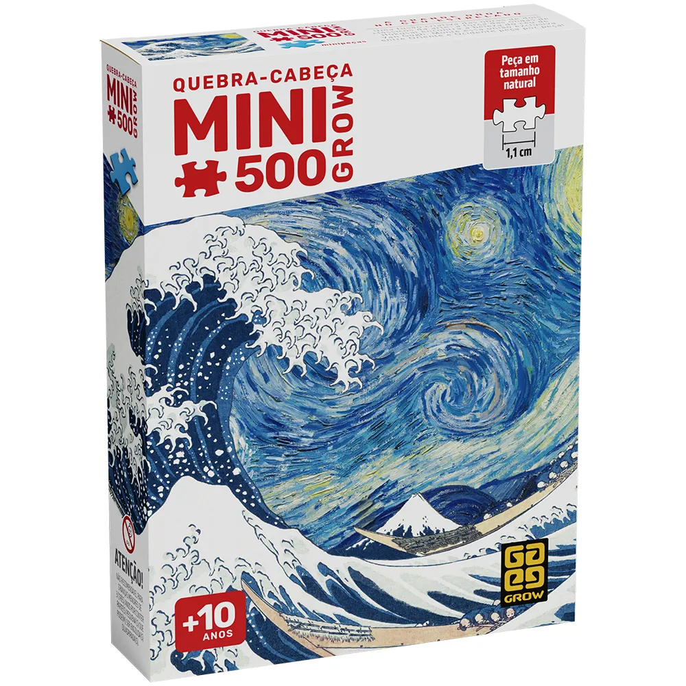 Mini Quebra-Cabeça 500 peças A Grande Onda no Céu Estrelado