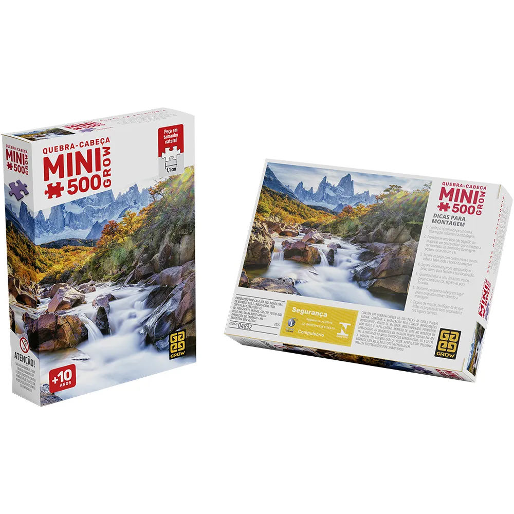 Mini Quebra-Cabeça 500 peças Águas da Patagonia