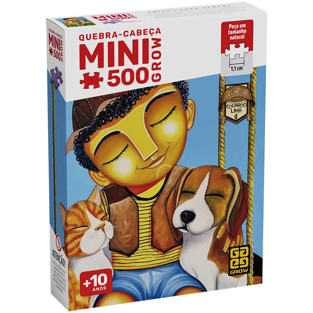 Mini Quebra-Cabeça 500 peças Amigos para Sempre Eduardo Lima