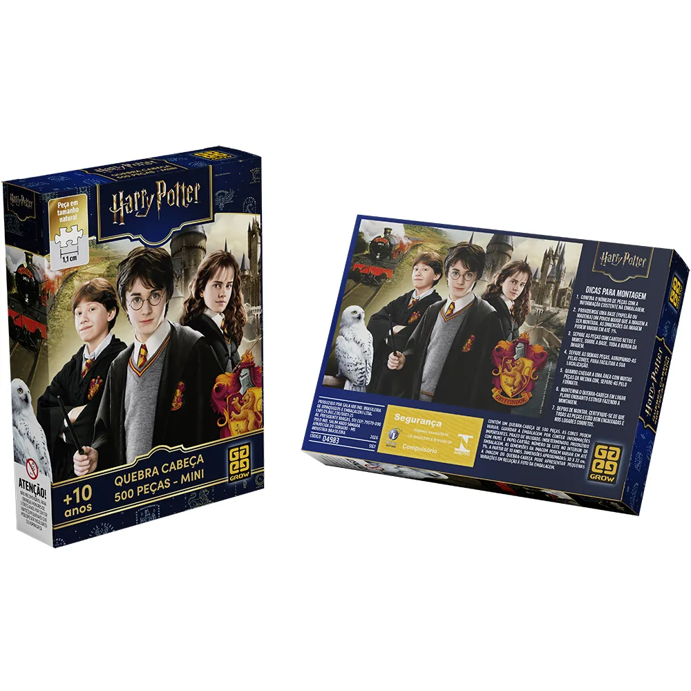 Mini Quebra-Cabeça 500 peças Harry Potter