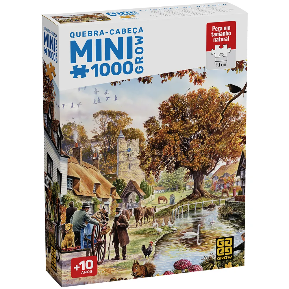 Mini Quebra-cabeça 1000 peças Paisagem de Outono