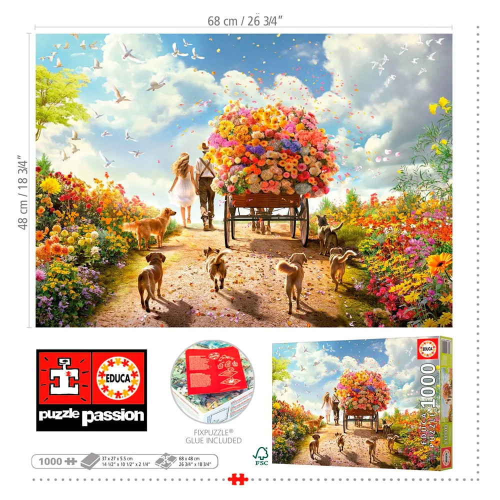 Puzzle 1000 Peças Caminho das Flores - Educa 19921
