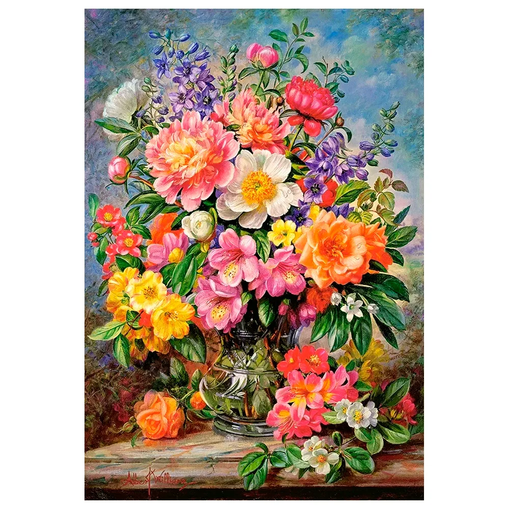 Puzzle 1000 Peças Flores Radiantes - Castorland Importado 1039042