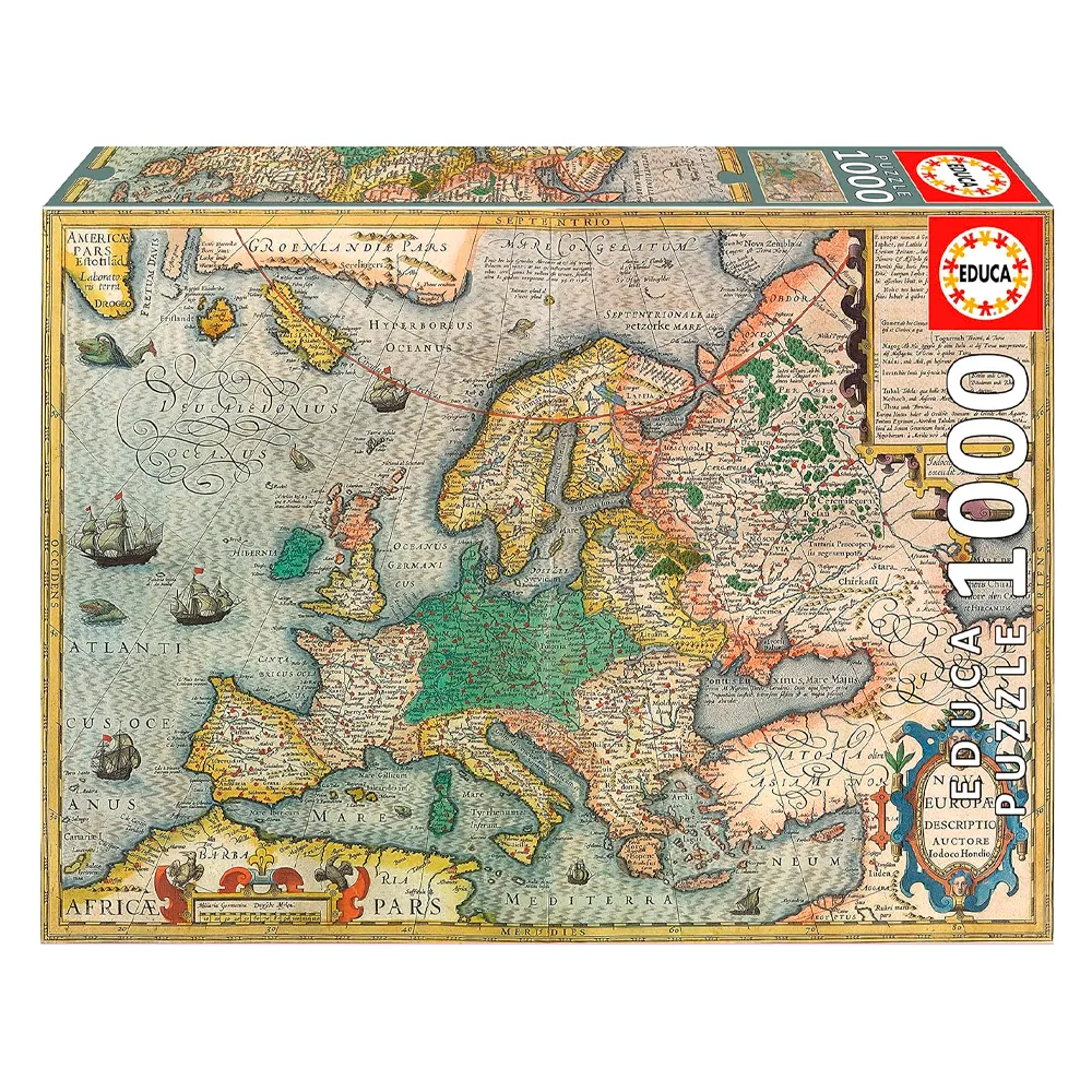 Puzzle 1000 Peças Mapa da Europa - Educa 19624
