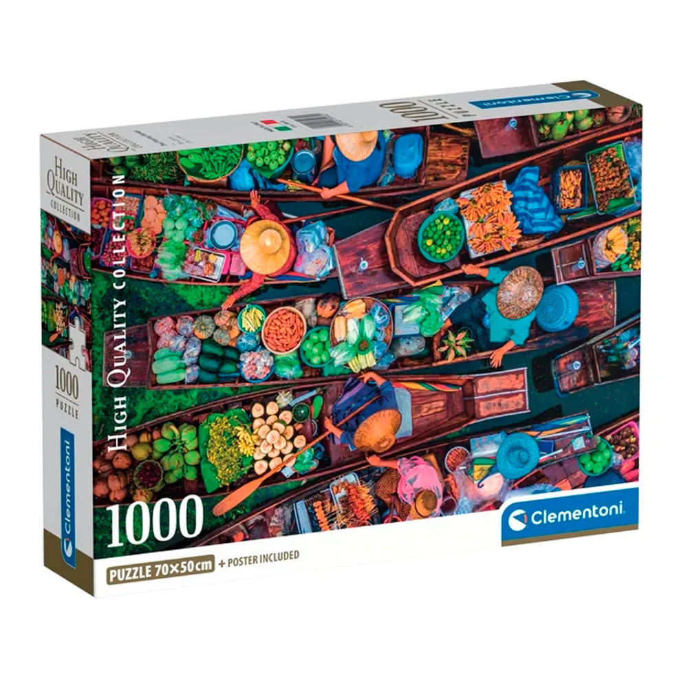 Puzzle 1000 Peças Mercado Flutuante - Clementoni 39932