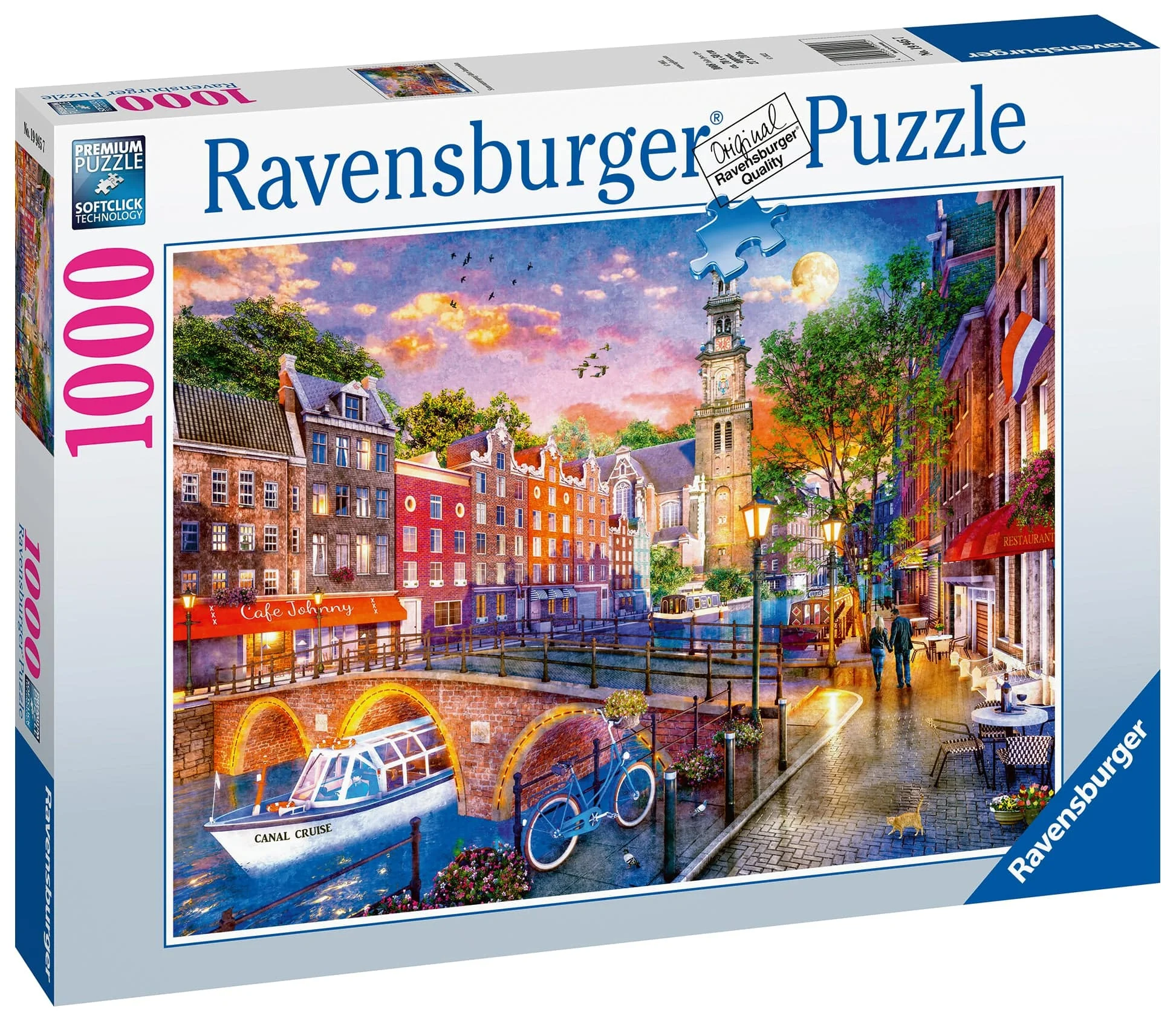 Puzzle 1000 Peças Noite em Amsterdam Ravensburger 12000884