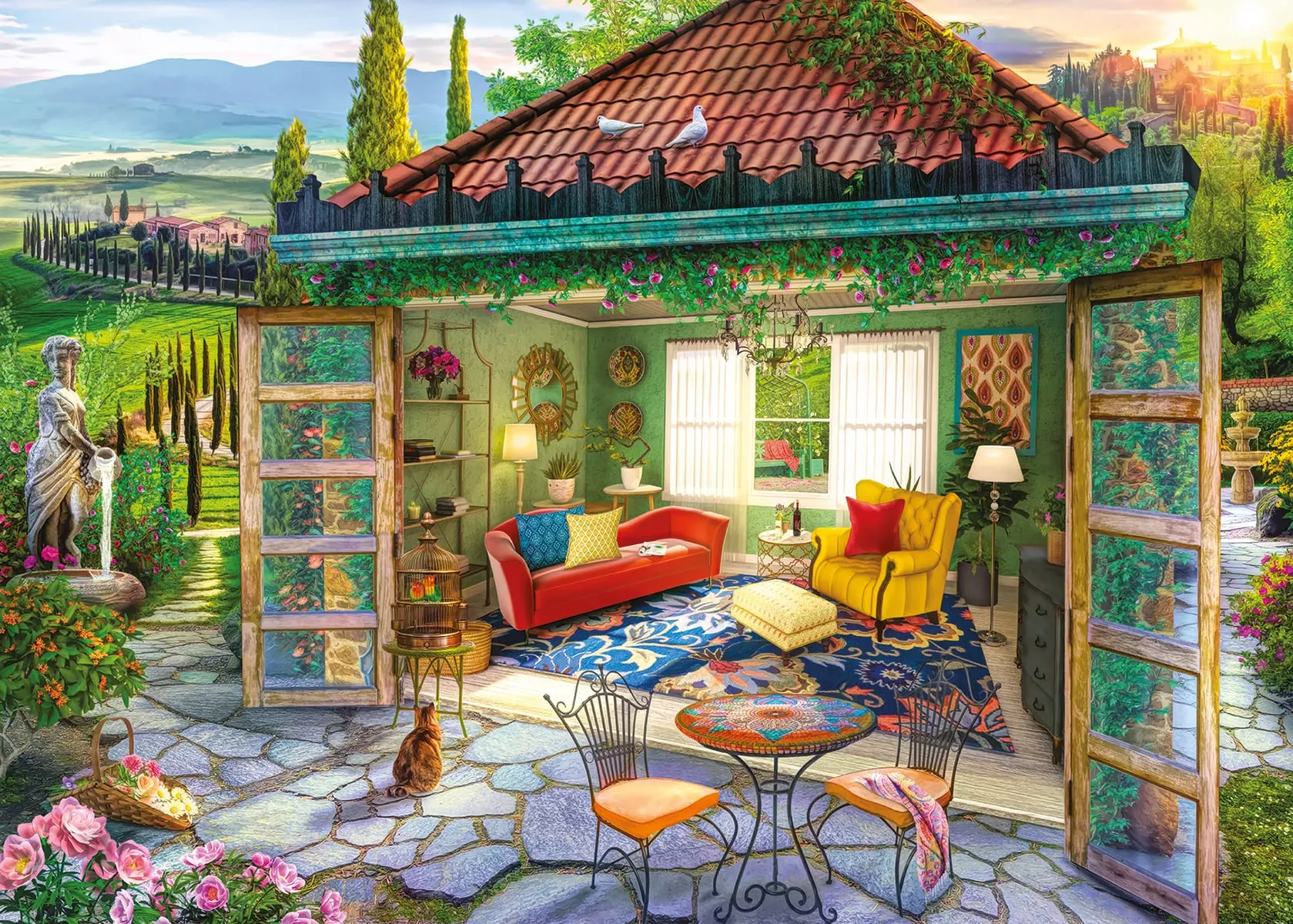 Puzzle 1000 Peças Oasis na Toscana Ravensburger 12000412