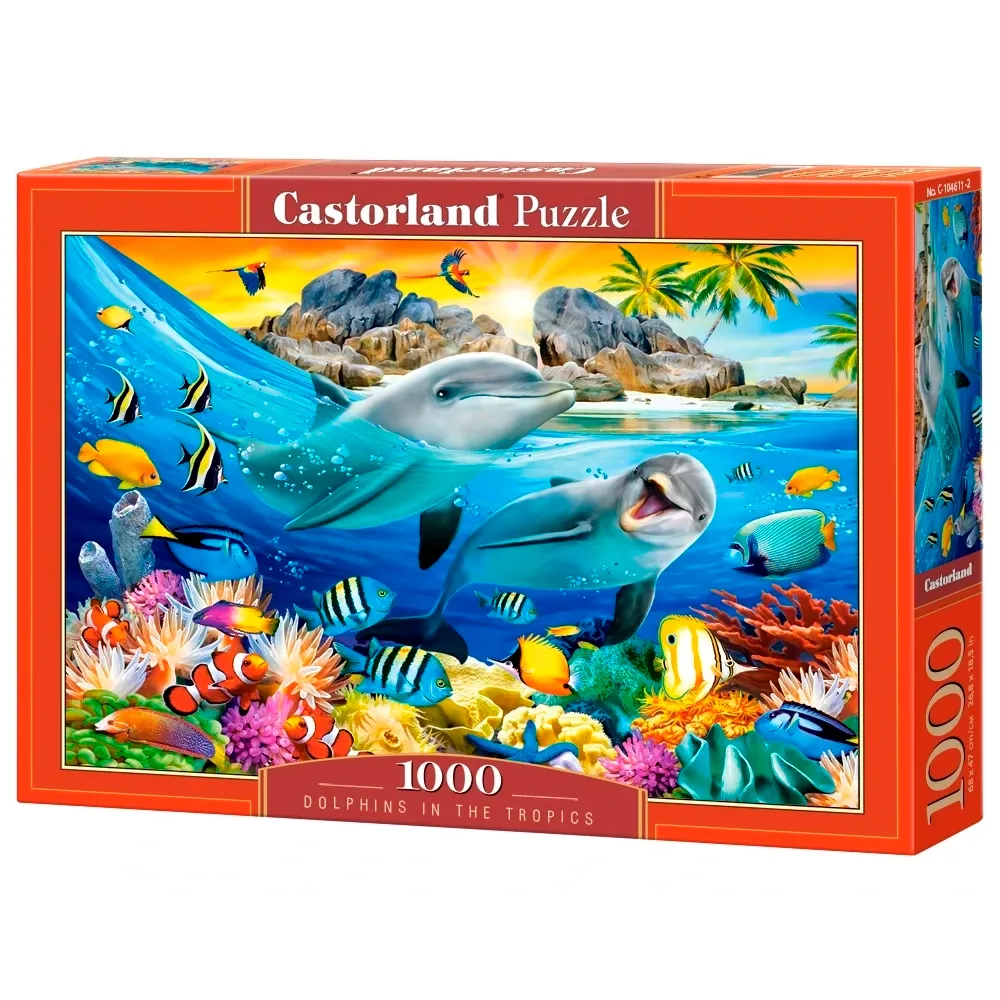 Puzzle 1000 Peças Peixes, Corais e Golfinhos - Castorland Importado 1046112