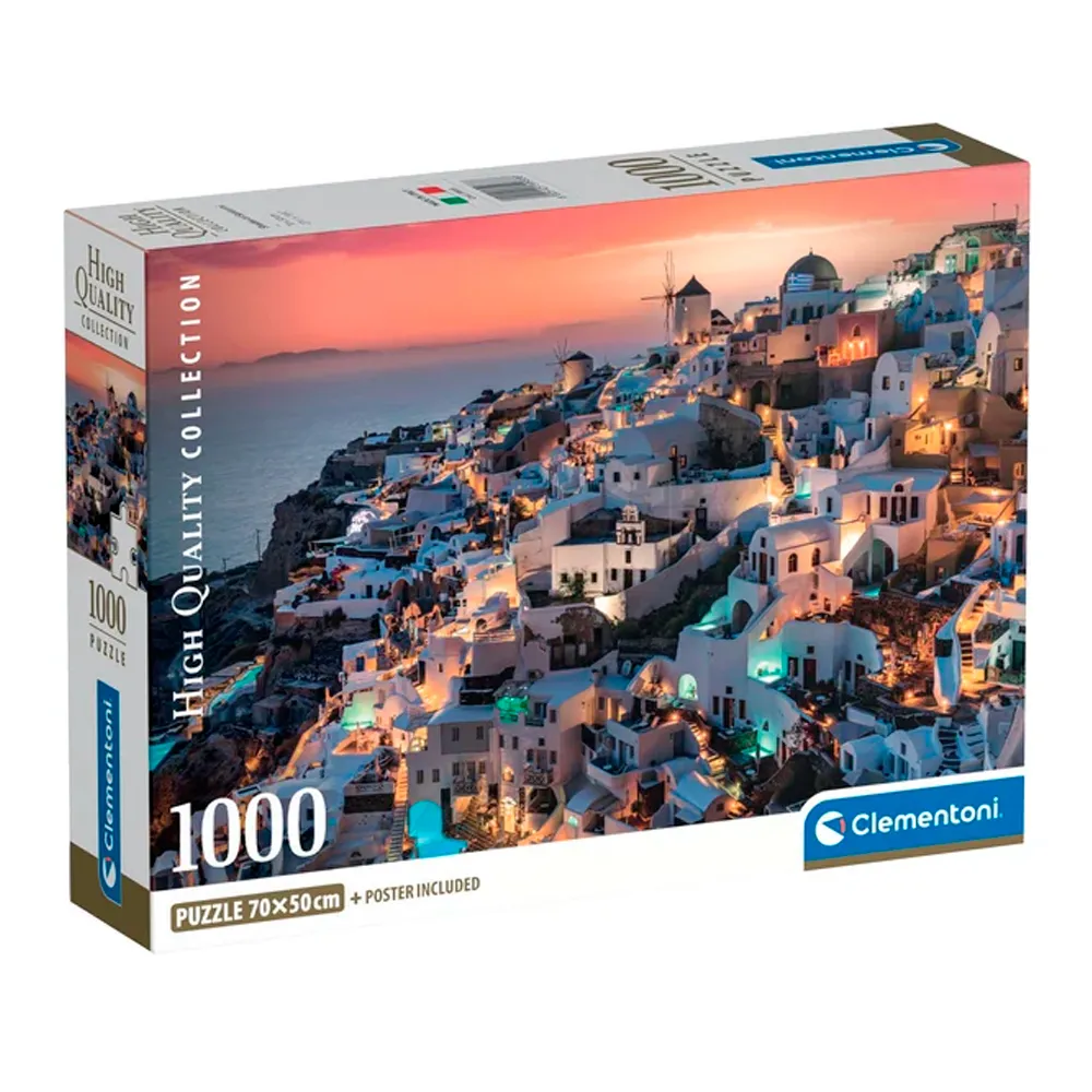 Puzzle 1000 Peças Tons de Santorini - Clementoni 39933