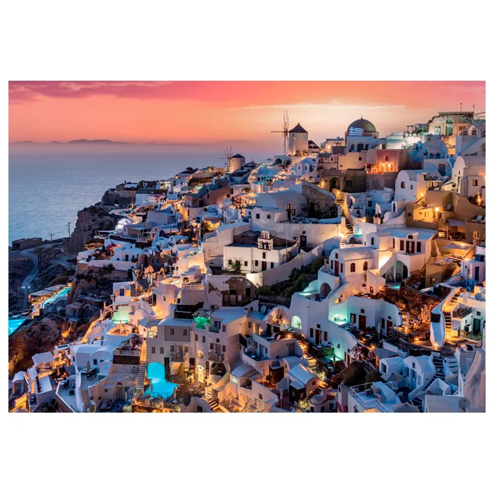 Puzzle 1000 Peças Tons de Santorini - Clementoni 39933