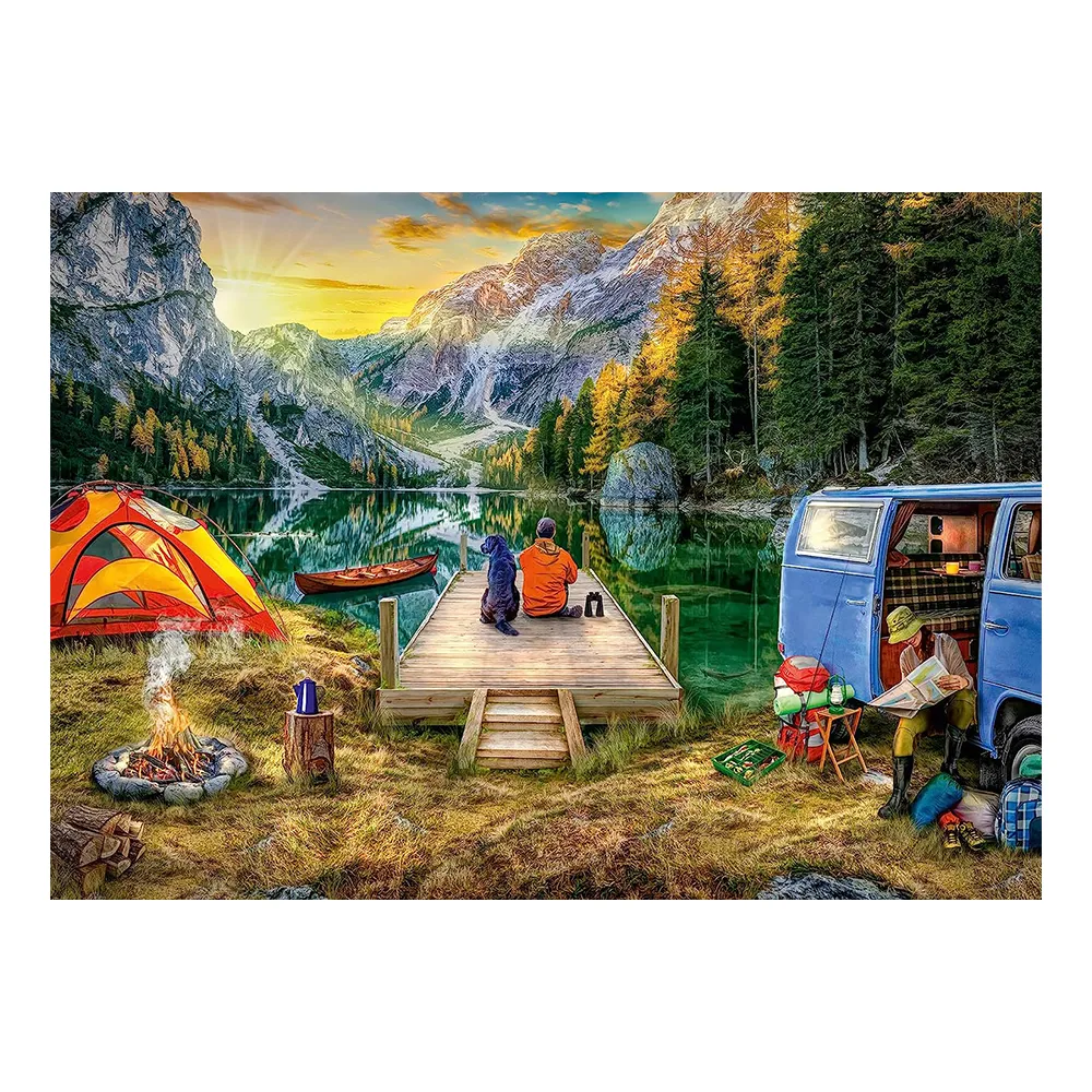 Puzzle 1000 peças Camping - Importado