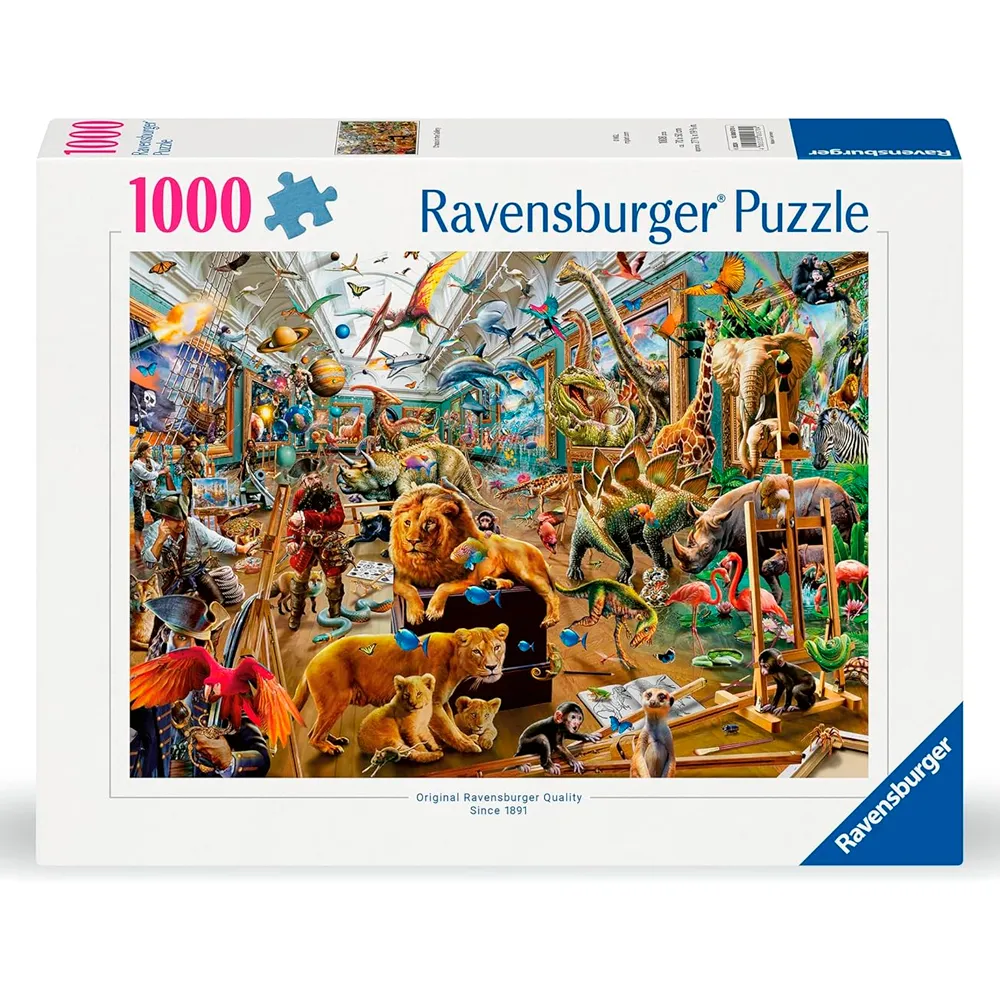 Puzzle 1000 peças Caos na Galeria - Importado - Ravensburger