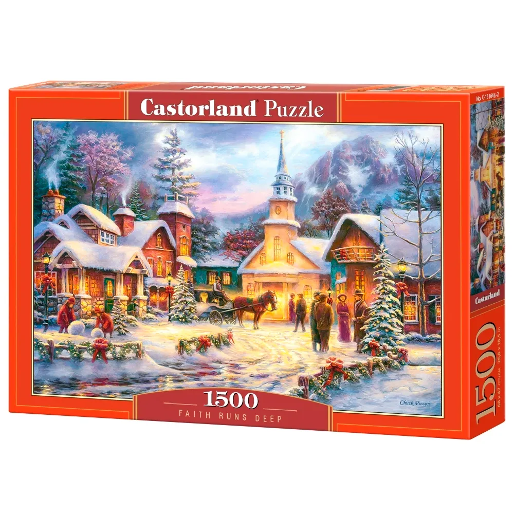 Puzzle 1500 Peças Caminho na Neve - Castorland Importado 1516462