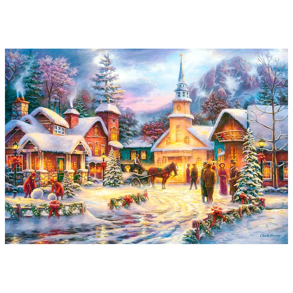 Puzzle 1500 Peças Caminho na Neve - Castorland Importado 1516462