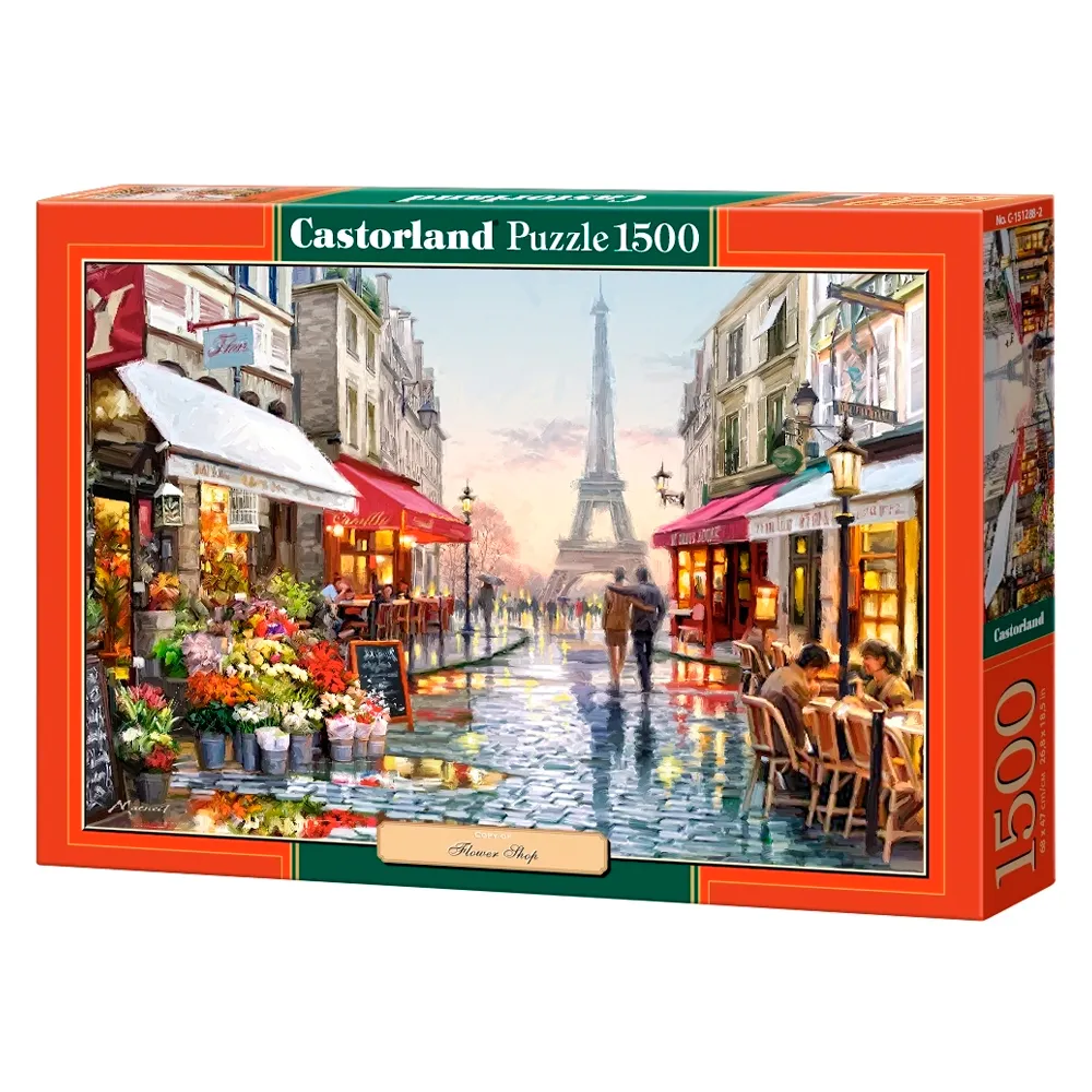 Puzzle 1500 Peças Floricultura em Paris - Castorland Importado 1512882