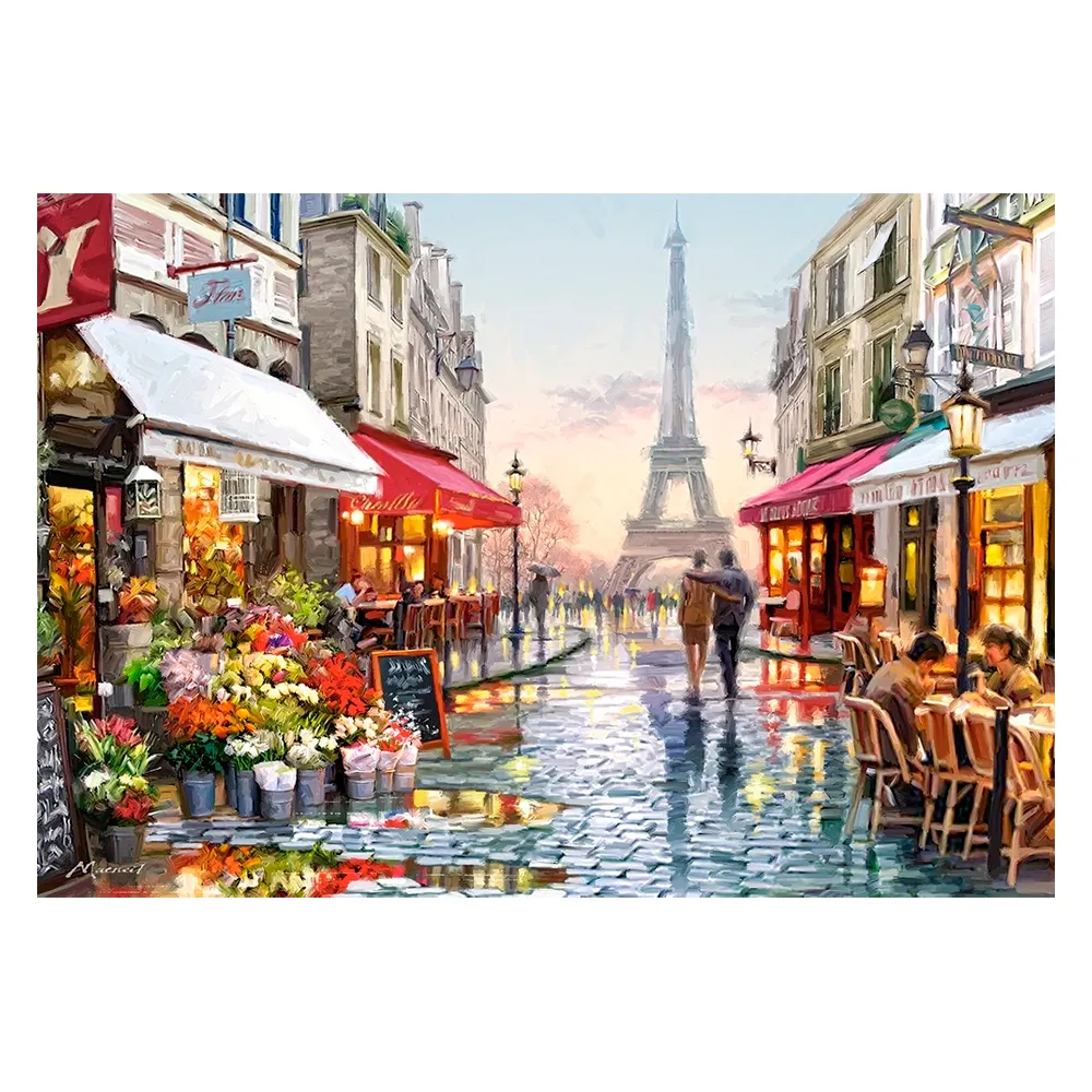 Puzzle 1500 Peças Floricultura em Paris - Castorland Importado 1512882