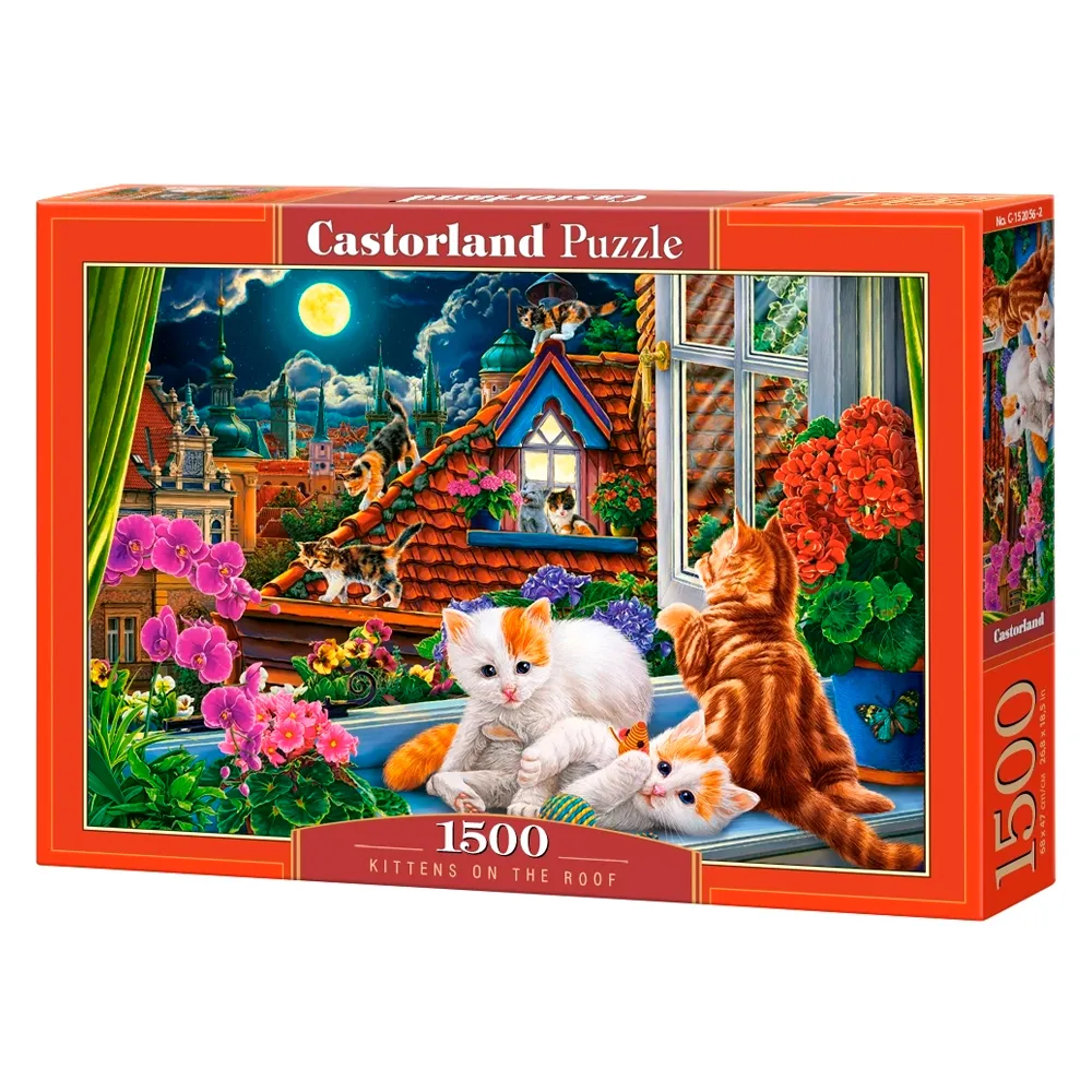 Puzzle 1500 Peças Gatos na Janela - Castorland Importado 1520562