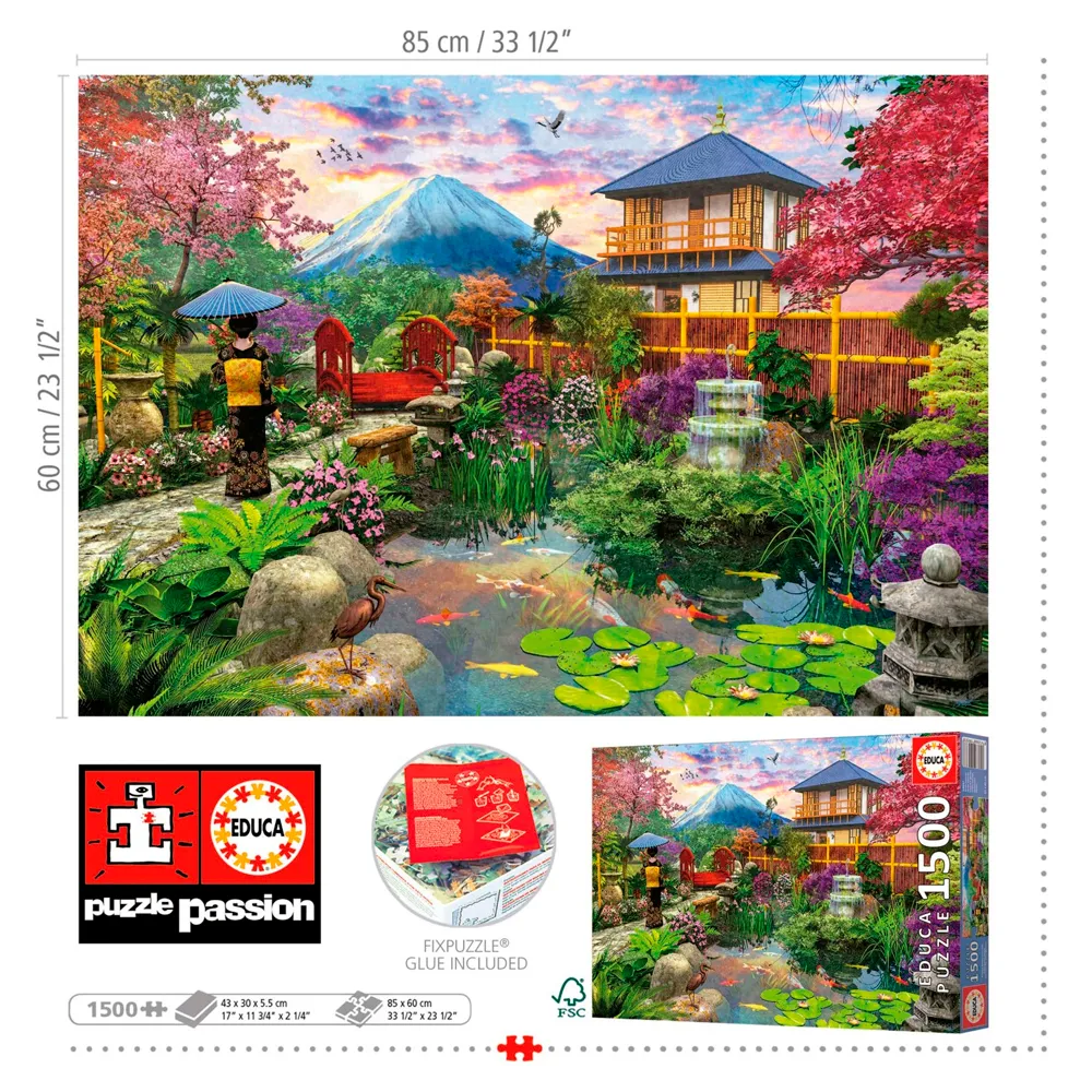Puzzle 1500 Peças Jardim Japonês - Educa 19937
