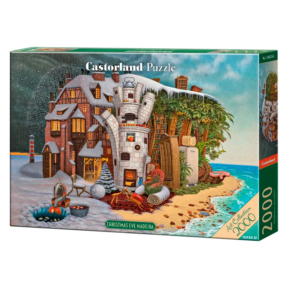 Puzzle 2000 Peças Natal na Ilha - Jacek Yerka Castorland 201020