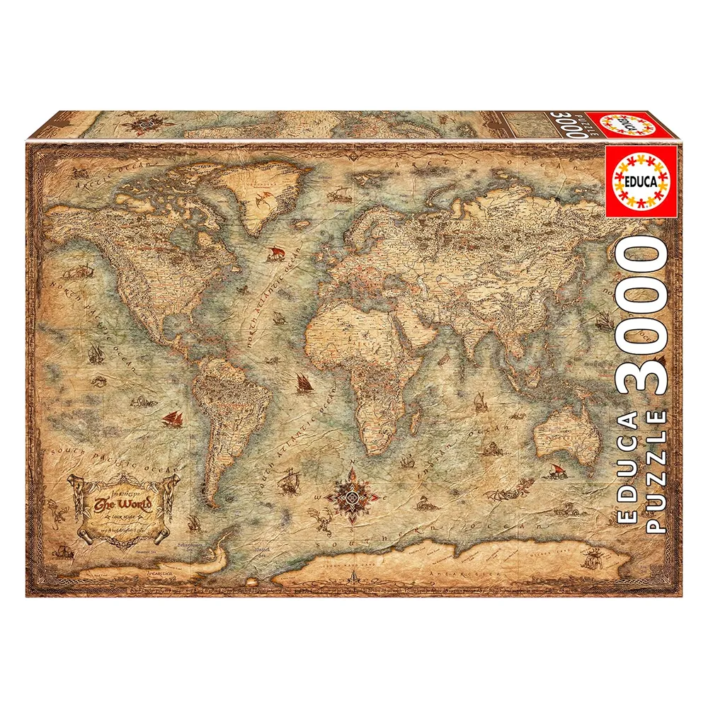 Puzzle 3000 Peças Mapa do Mundo - Educa 19567