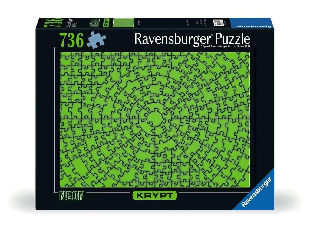 Puzzle 736 Peças Krypt Neon Verde Ravensburger 12000276