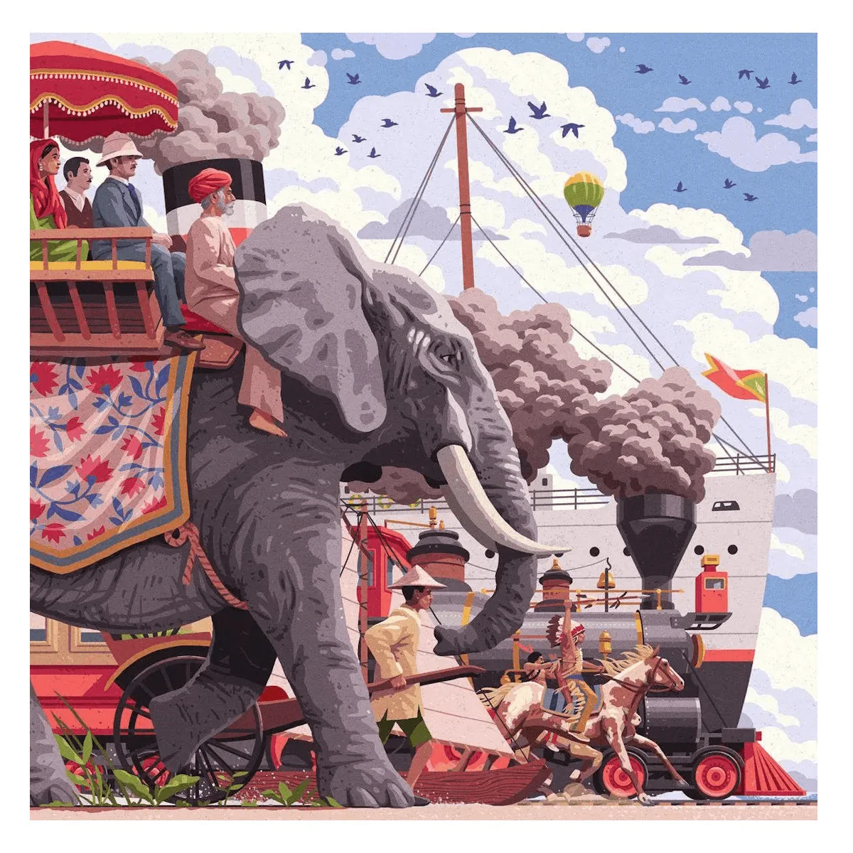Puzzle 750 Peças Volta ao Mundo em 80 Dias Ravensburger 12001201