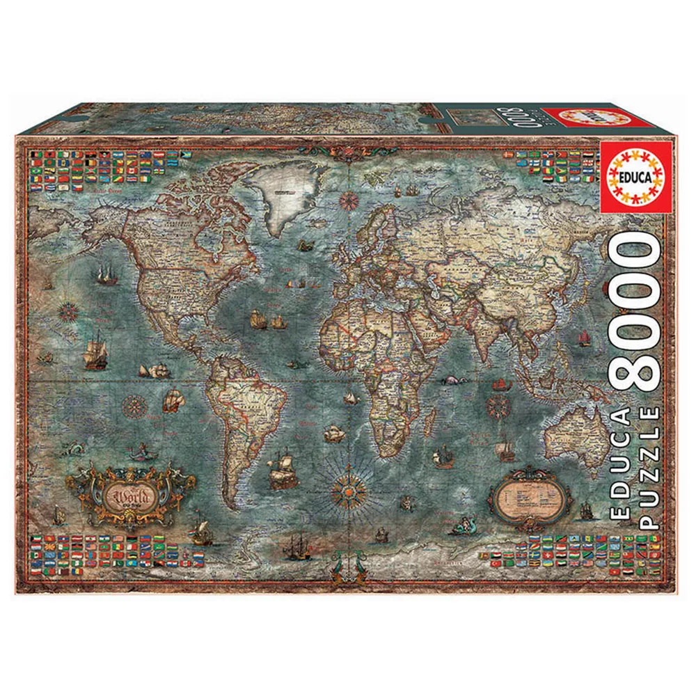 Puzzle 8000 peças Mapa Histórico - Educa 18017