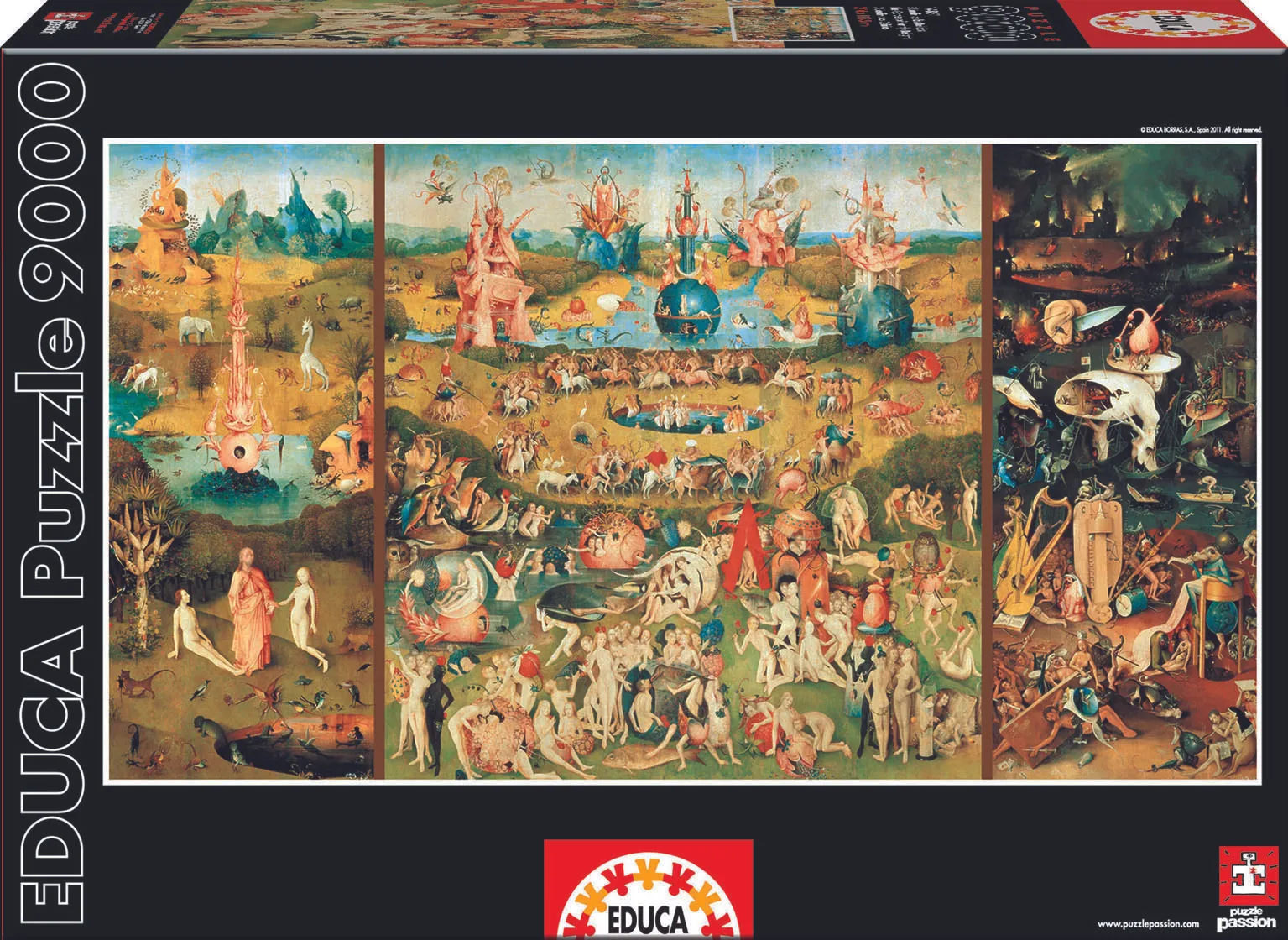 Puzzle 9000 peças O Jardim das Delícias - Educa 14831