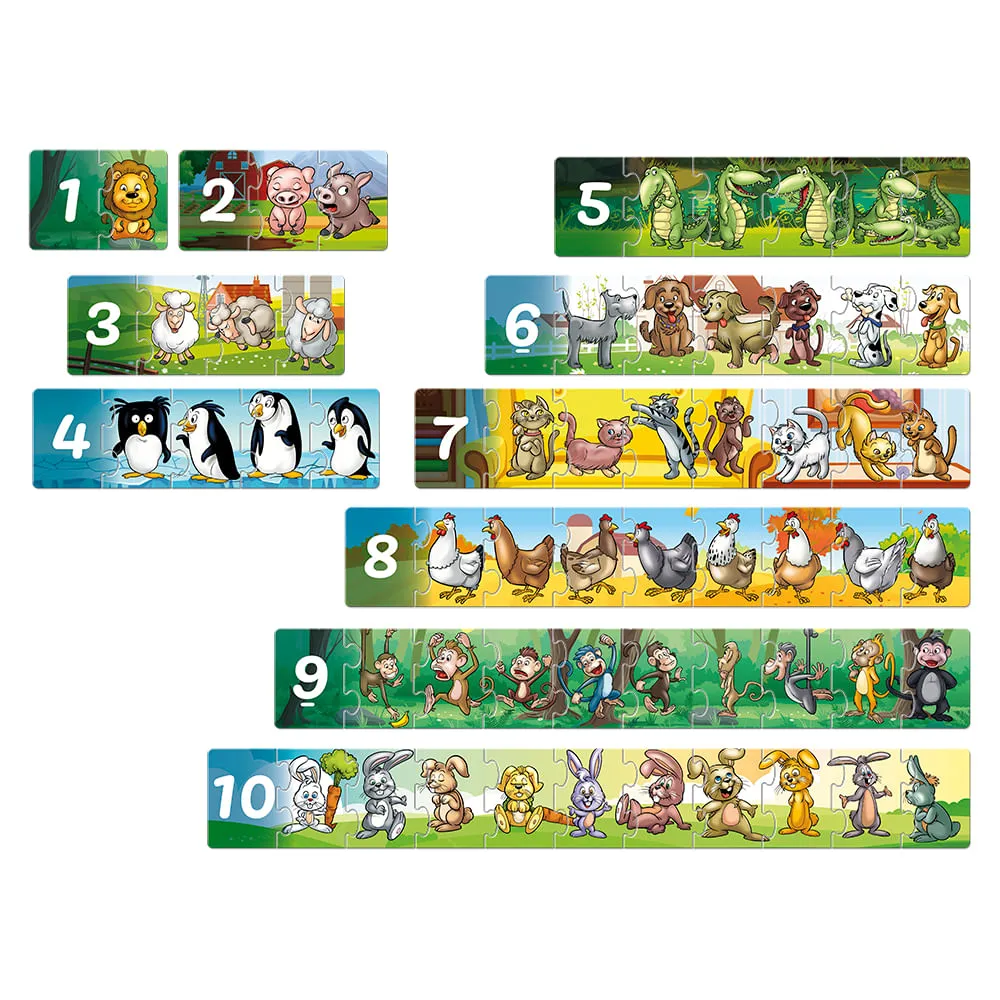Puzzle Contando do 1 ao 10
