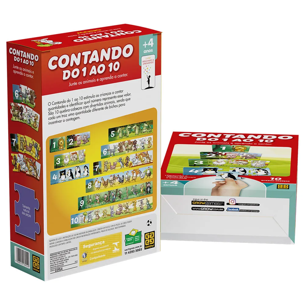 Puzzle Contando do 1 ao 10