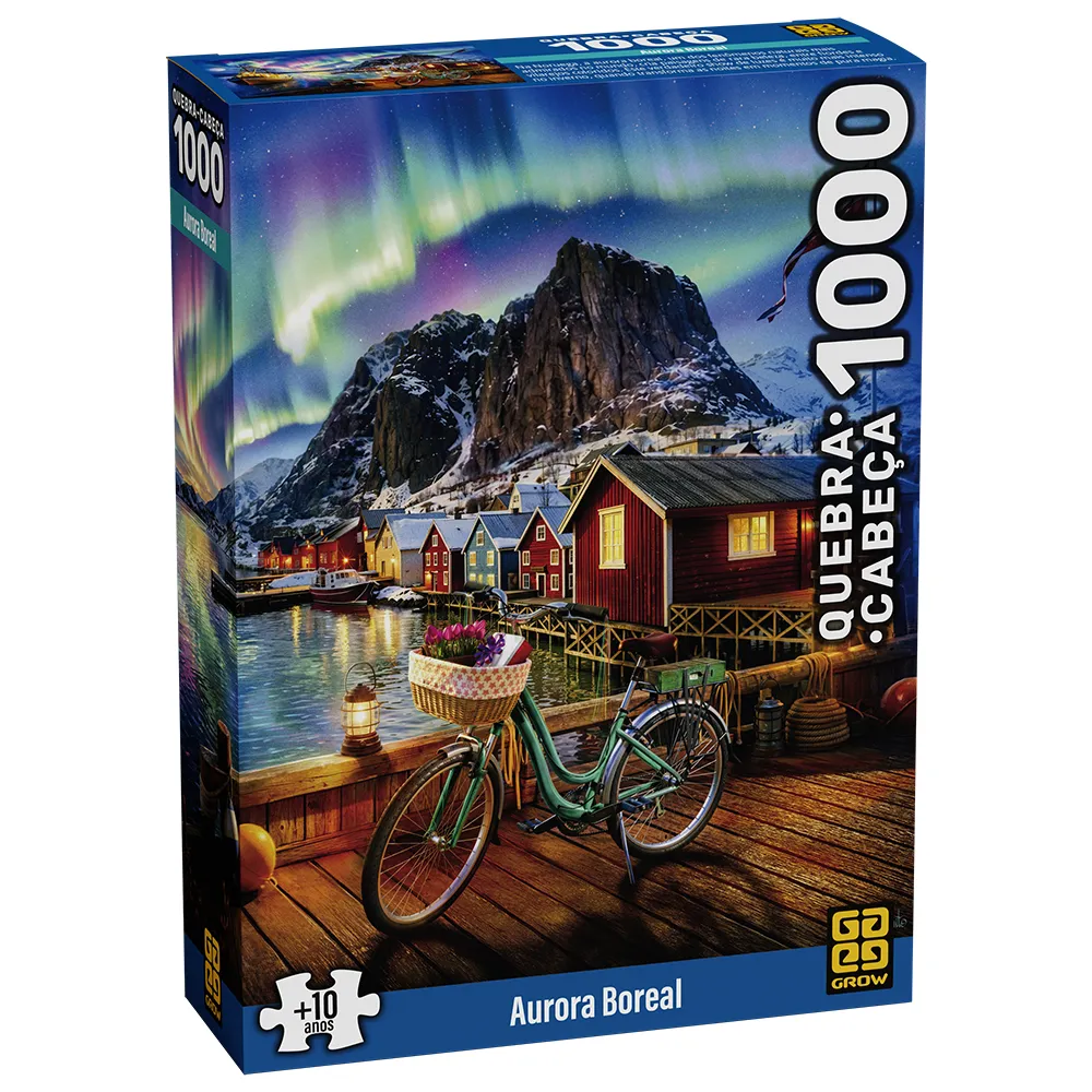 Quebra-cabeça 1000 peças Aurora Boreal Grow