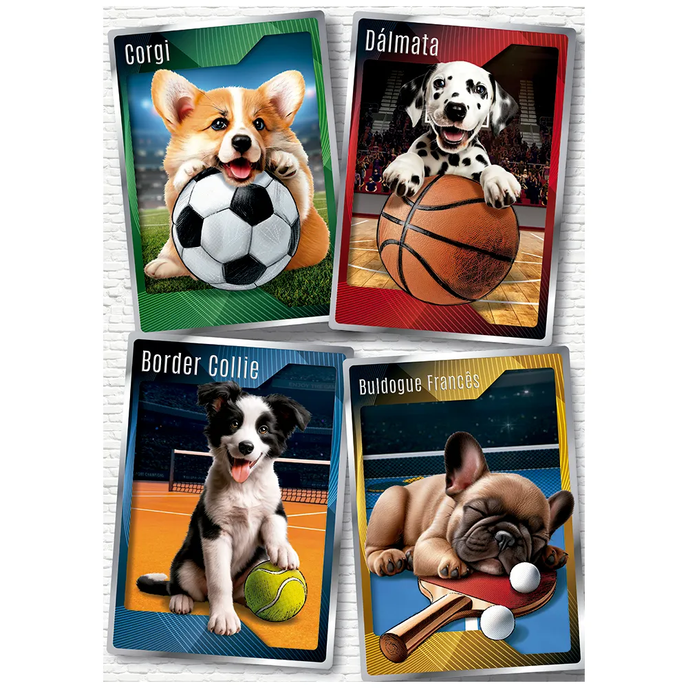 Quebra-cabeça 1000 peças Cachorrinhos Esportistas