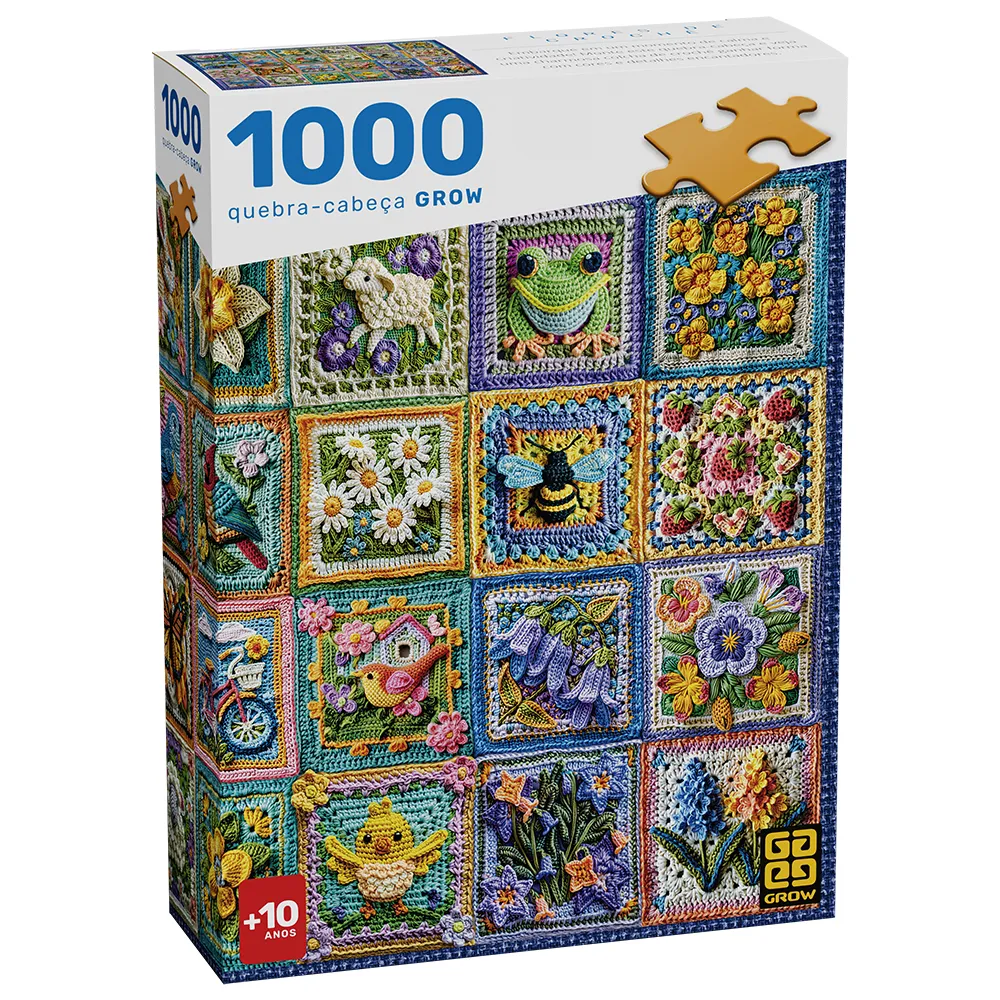 Quebra-cabeça 1000 peças Flores de Crochê
