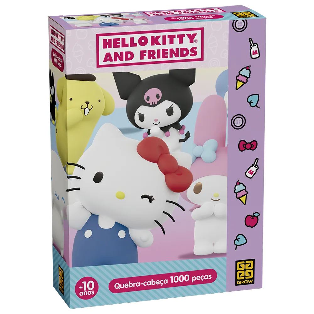 Quebra-cabeça 1000 peças Hello Kitty and Friends