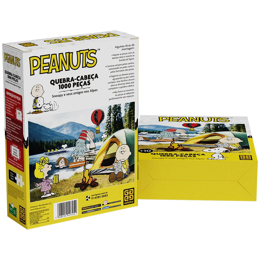 Quebra-cabeça 1000 peças Snoopy e seus amigos nos Alpes - Peanuts