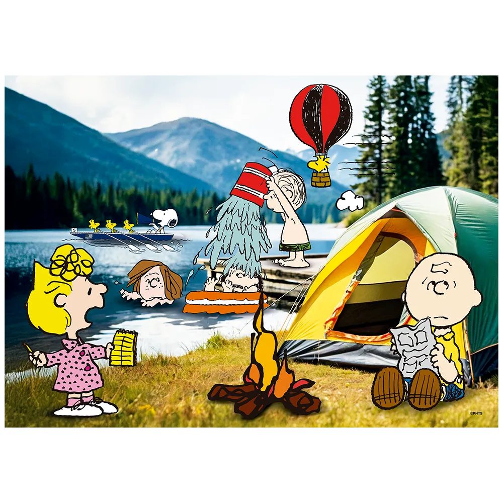 Quebra-cabeça 1000 peças Snoopy e seus amigos nos Alpes - Peanuts