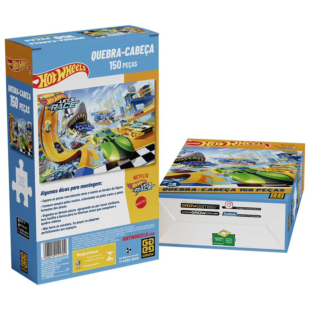 Quebra-cabeça 150 peças Hot Wheels