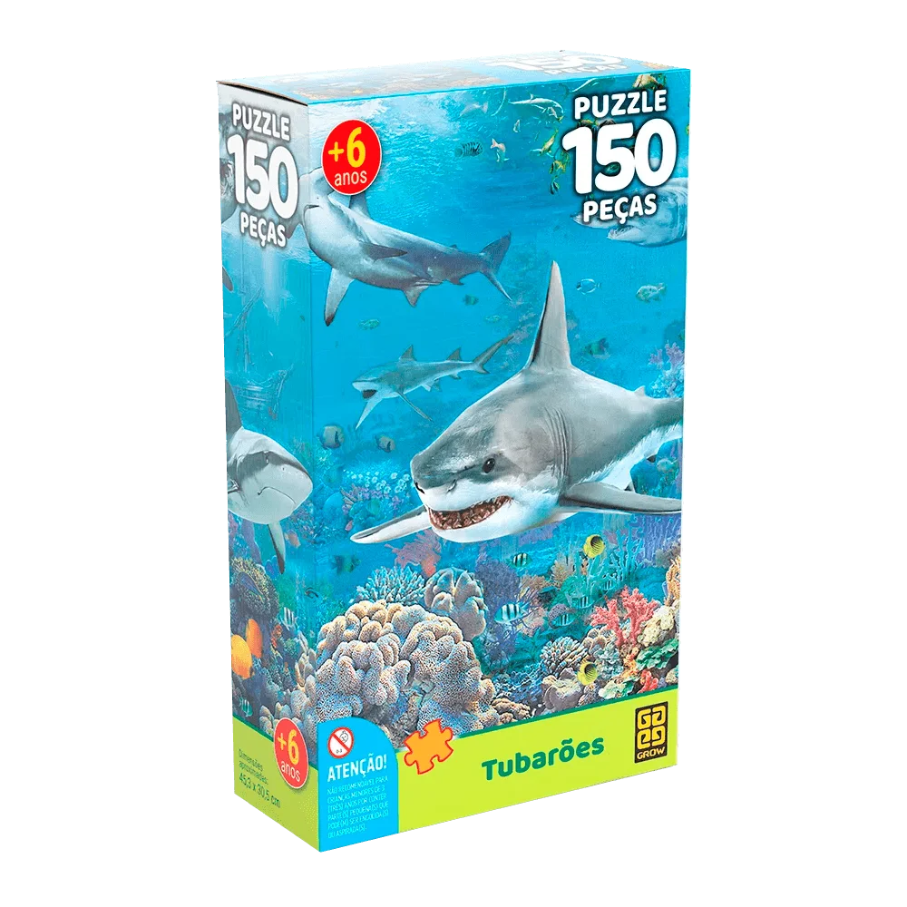 Quebra-cabeça 150 peças Tubarões