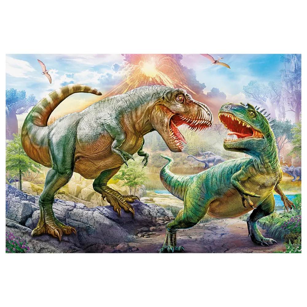 Quebra-cabeça 200 peças Batalha dos Dinossauros