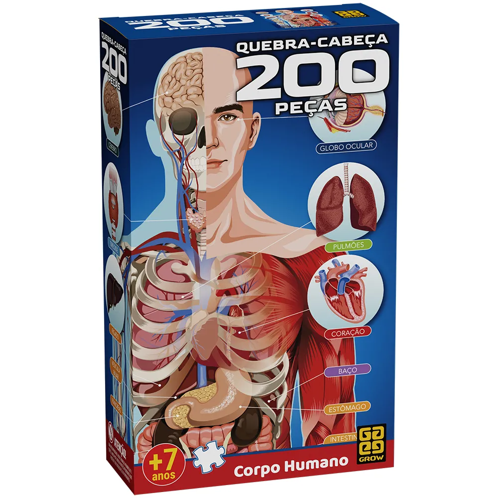 Quebra-cabeça 200 peças Corpo Humano