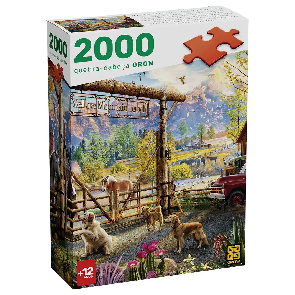 Quebra-cabeça 2000 peças Rancho nas Montanhas Grow