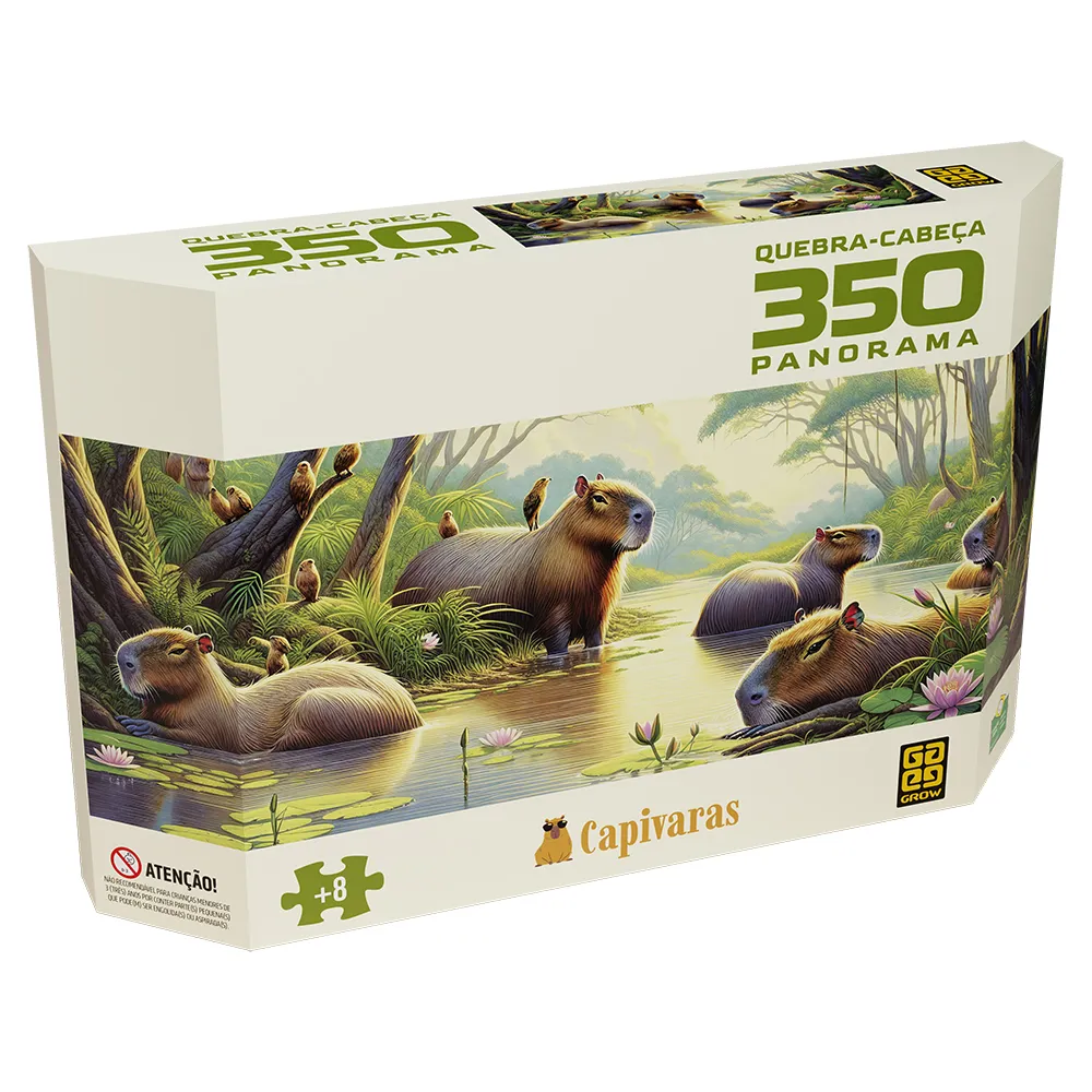 Quebra-cabeça 350 peças Panorama Capivaras