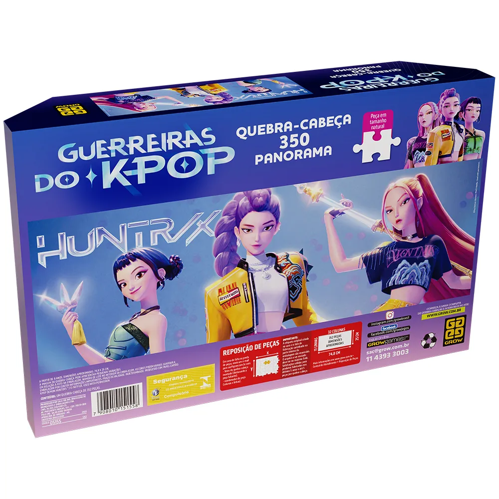 Quebra-cabeça 350 peças Panorama Guerreiras do K-Pop