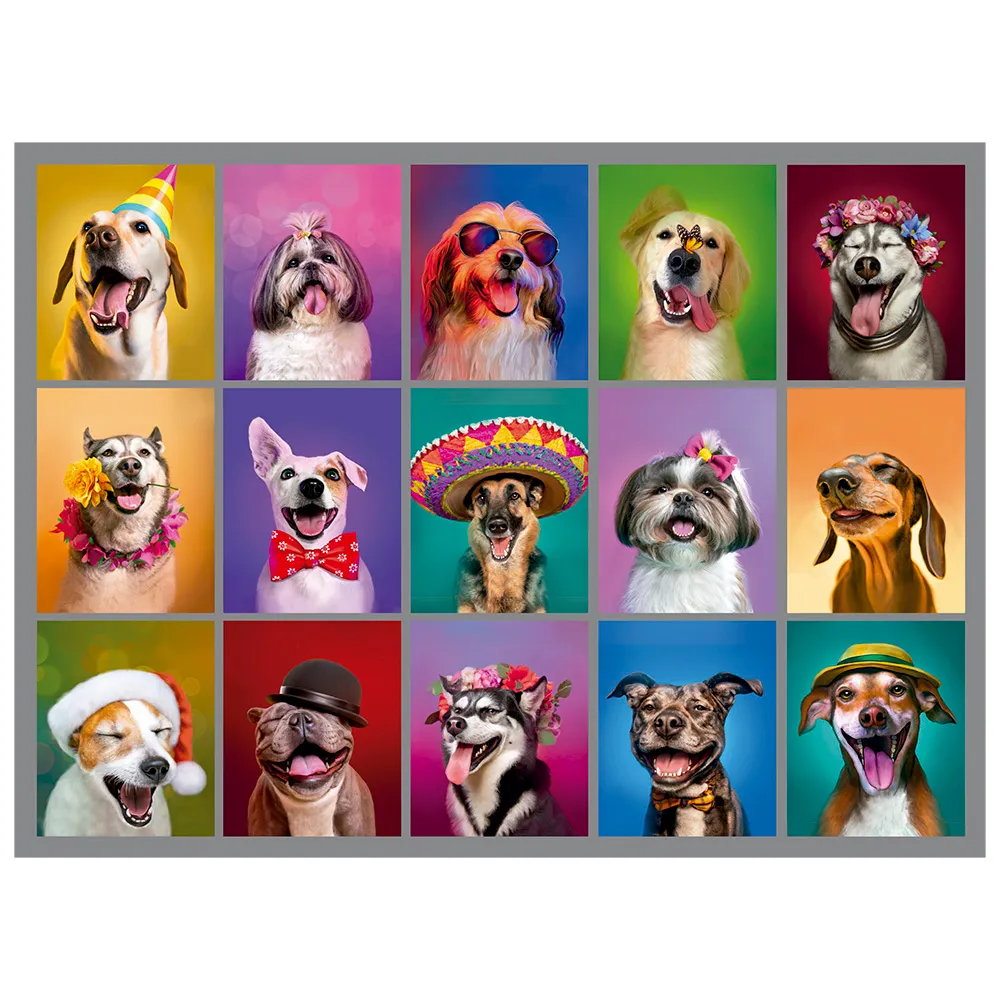 Quebra-cabeça 500 peças Cães Estilosos - Grow